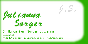 julianna sorger business card